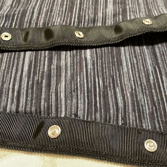 Convertible soft fabric long or infinity loop snap scarf in shades of blue - Picture 8 of 9